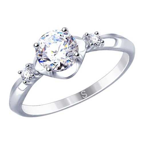 Кольцо женское SOKOLOV из серебра со Swarovski Zirconia 89010116 р.19.5 в Глория Джинс