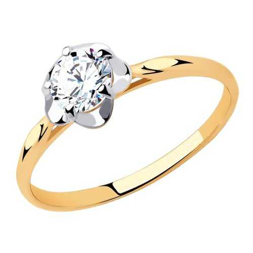 Кольцо женское SOKOLOV из золота со Swarovski Zirconia 81010453 р.16.5 в Глория Джинс
