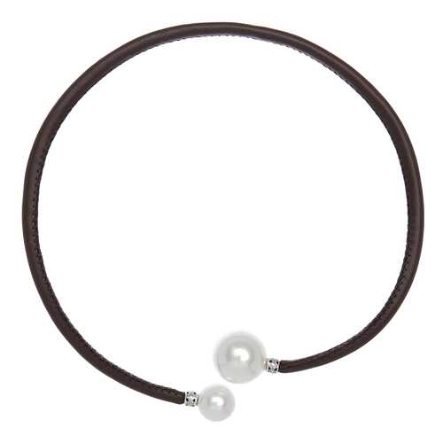 Бусы женские My-bijou 303-1133 белые/коричневые в Глория Джинс