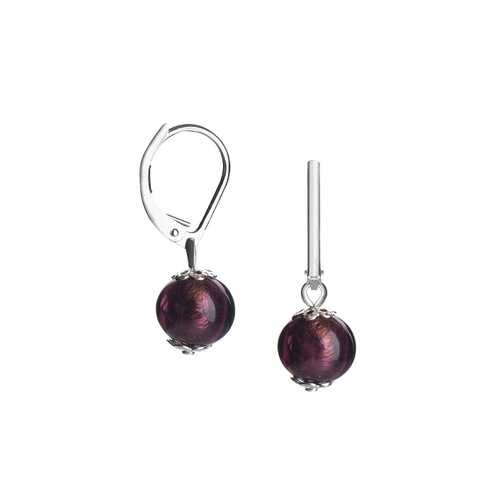 Серьги Perla Piccolo Argento 09030704 фиолетовые в Глория Джинс
