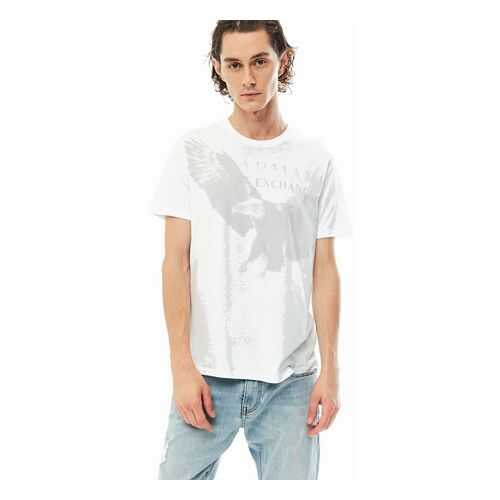 Футболка мужская Armani Exchange 3HZTAL ZJA5Z 1100 белая XL в Глория Джинс