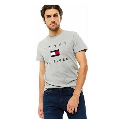 Футболка мужская Tommy Hilfiger MW0MW14313 серая M в Глория Джинс