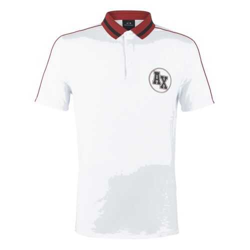 Футболка-поло мужская Armani Exchange 3HZFFC ZJ1VZ 1100 белая XXL в Глория Джинс
