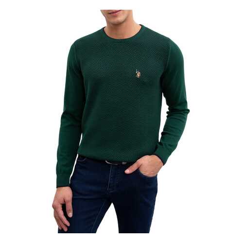 Джемпер мужской U.S. POLO Assn. G081SZ0TK0OTISSK9 зеленый M в Глория Джинс