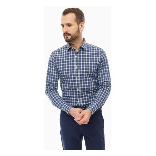 Рубашка мужская United Colors of Benetton 5IH45QI48_918 синяя L в Глория Джинс