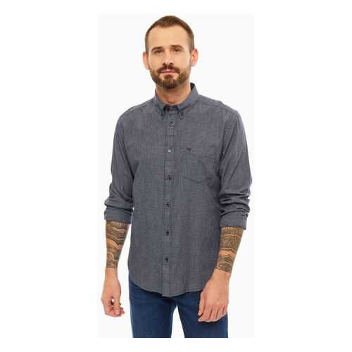 Рубашка мужская Wrangler синяя в Глория Джинс