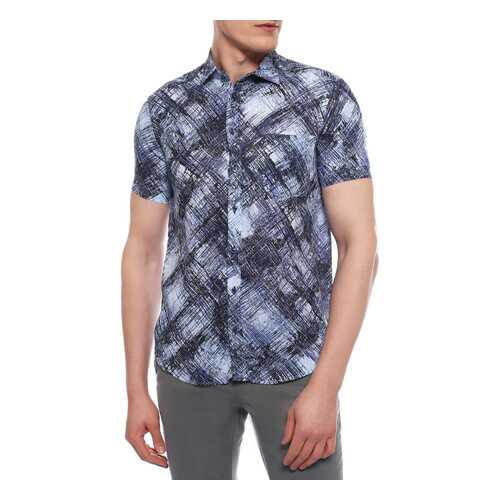 Сорочка мужская Sand SJ SS17 8823 PRINT - SIMON SS синяя 39 EU в Глория Джинс