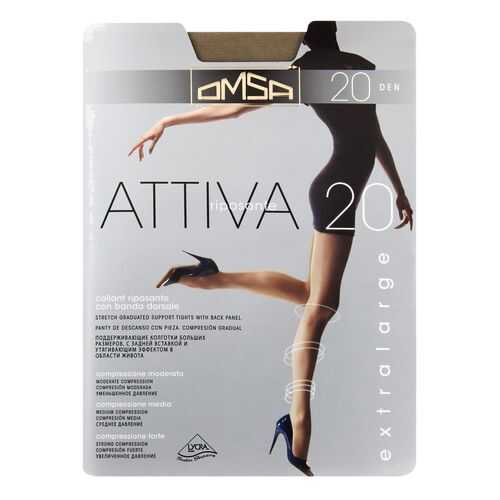 Колготки Omsa ATTIVA 20 XXL / Daino (Загар) / 6 (XXL) в Глория Джинс