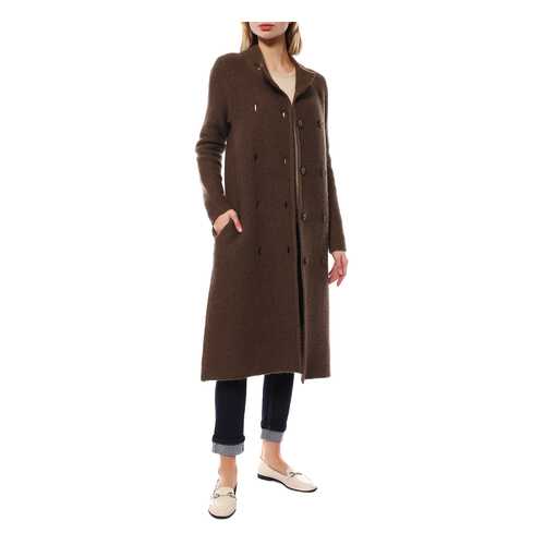 Пальто женское Mir cashmere YWI17-027 коричневое XL в Глория Джинс
