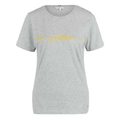 Футболка женская Tommy Hilfiger WW0WW27965 серая S в Глория Джинс
