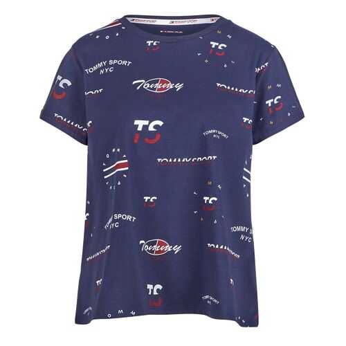 Футболка женская Tommy Sport S10S100412 0GY синяя S в Глория Джинс