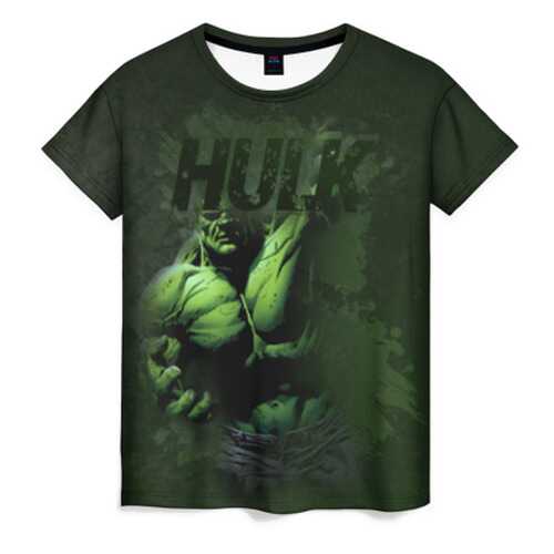 Футболка женская ВсеМайки Hulk comics зеленая 4XL в Глория Джинс