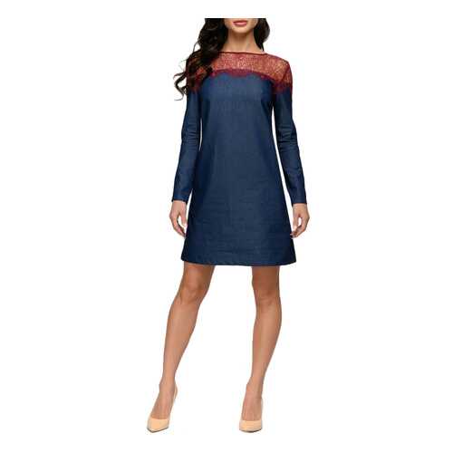 Платье женское D&M by 1001DRESS DM00881BL синее L в Глория Джинс